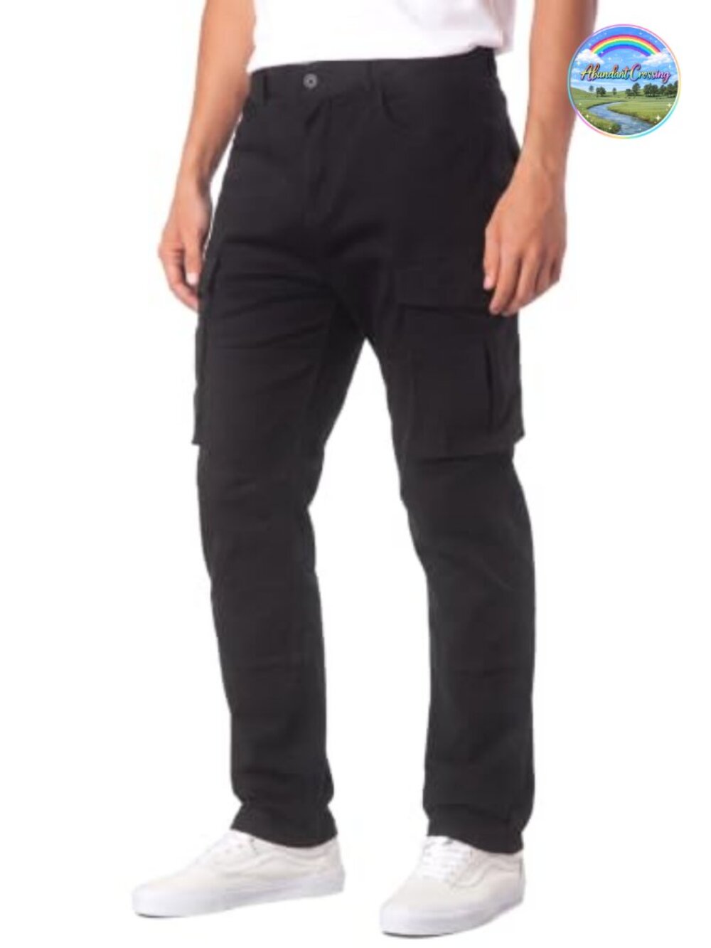 Mens Slim Fit Cargo Pants 100% Cotton Work Pants Casual Everyday